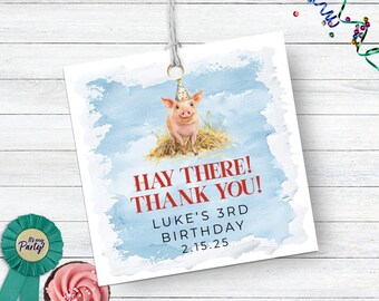 Calling All Party Animals Birthday Farm Invite Tag,Farm Theme 1st Birthday Tag, Barnyard Birthday Invitation, Calling All Party Animals Farm