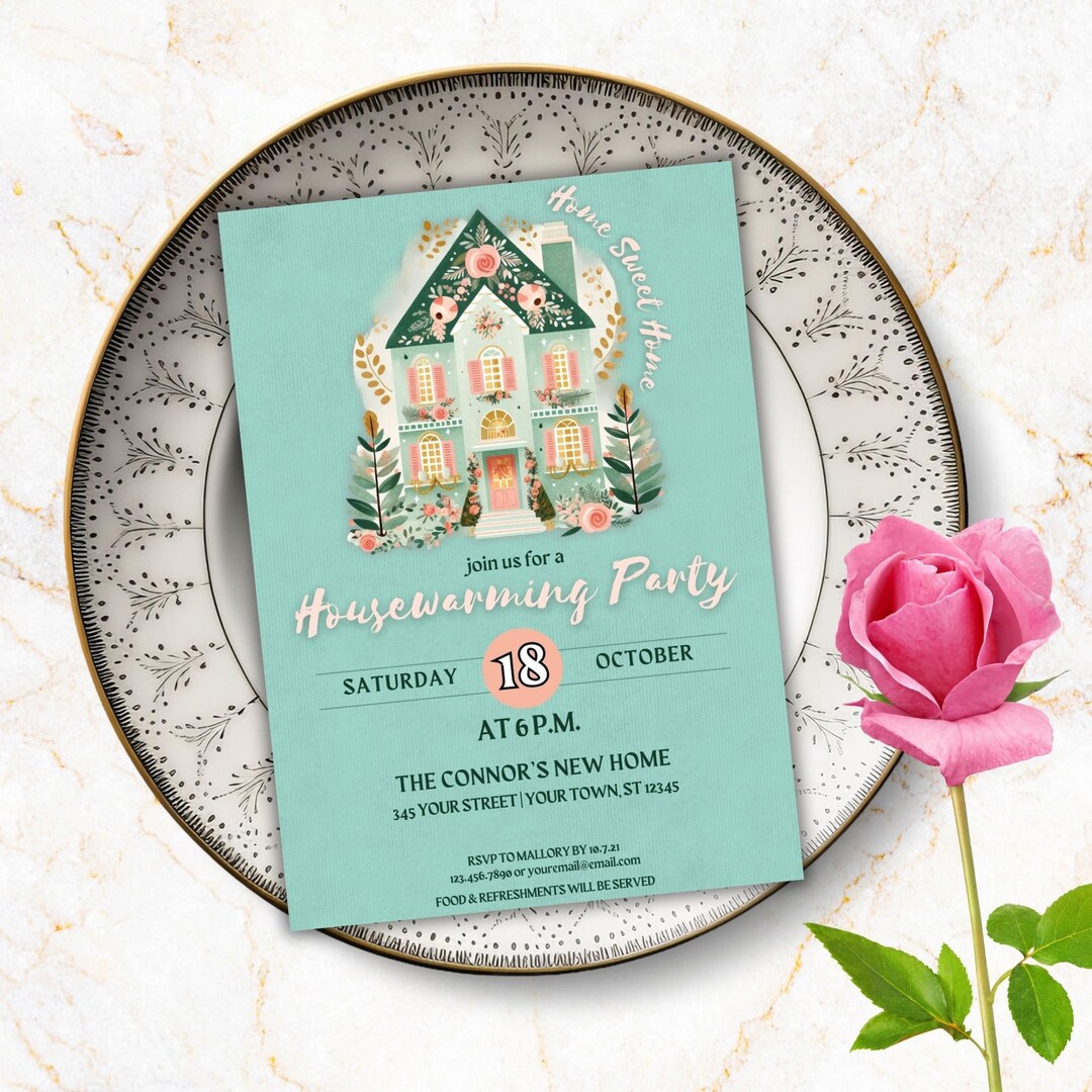 Editable Housewarming Invite, House Warming Invitation, Open House ...