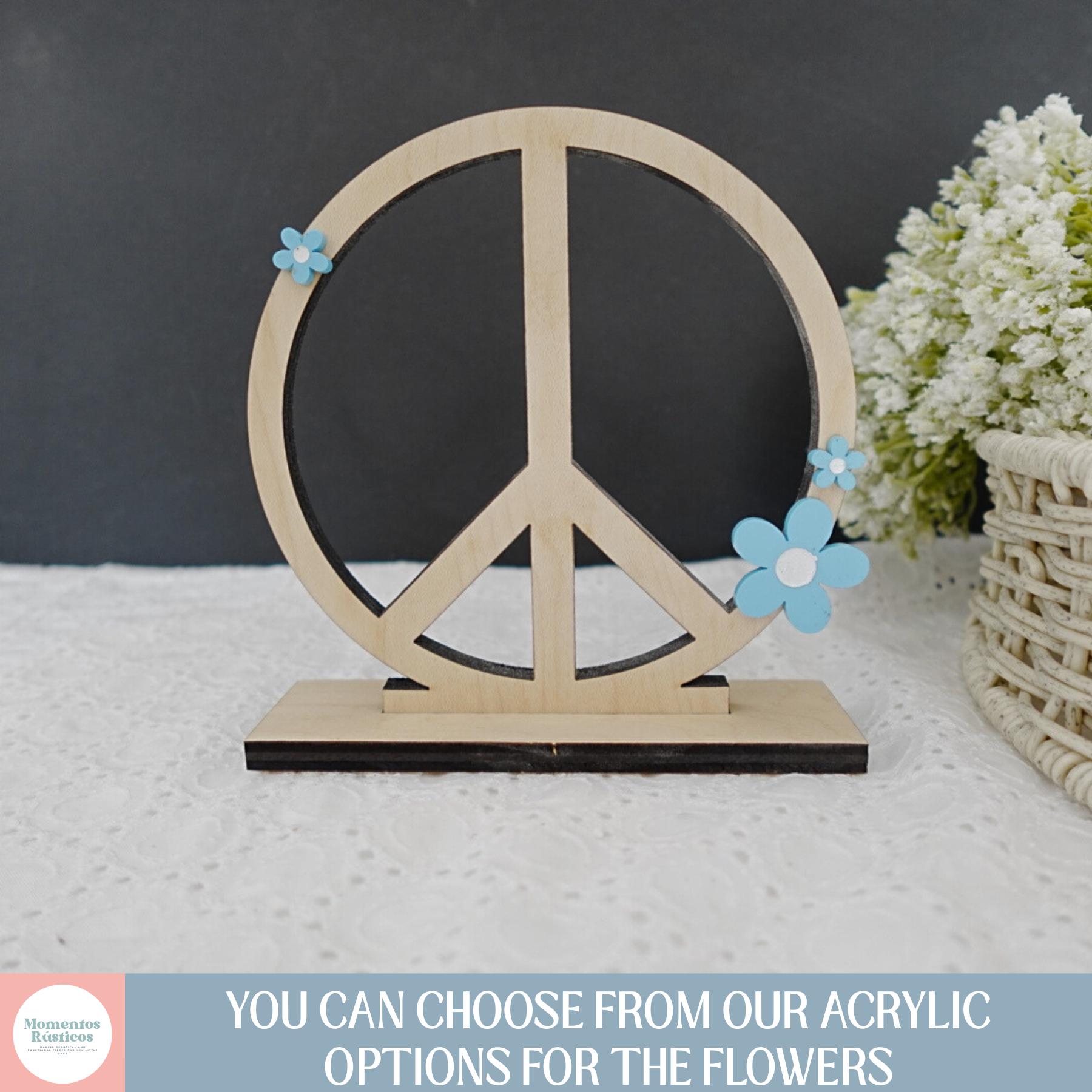Peace Sign Party Peace Sign Birthday Centerpiece, Table Center Decor, Groovy Sign, Retro ...