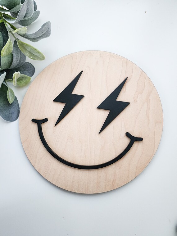 Smiley Face Sign, Happy Face Sign, Smiley Face, Retro Sign - Etsy