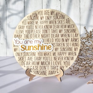 You are my Sunshine Sign, You are my Sunshine song, Wood Sign, Sing Sign, Baby Sign, Baby Shower Gift, Newborn Gift