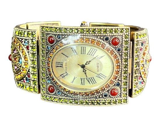 Heidi Daus Watch Art Deco Wide Bracelet Swarovski Crystal  display picture 1
