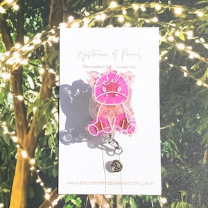 Baby Horse Badge Reel, Flowers Baby Horse ID Holder, Pediatric Nurse Badge Reel, Baby Animals Badge Reel, Christmas Gift for Nurses