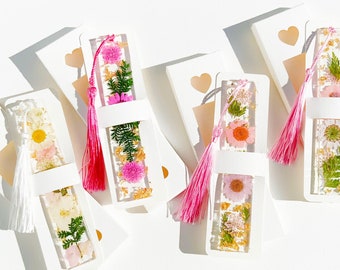 Pink Flower Bookmark with Tassel, Christmas Gift for Teachers, Reading  Gifts for Women Christmas 2022, Gifts Under 15, Cute Gifts for Girls