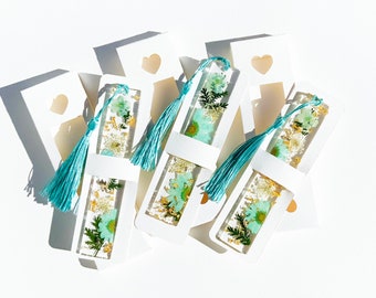 Acrylic Dried Flower Bookmark, Acrylic Blue Flower Bookmarks, Beautiful Flower Acrylic Bookmark, Book Holder Gift, Stocking Stuffers