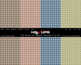 Seamless Menswear Check Plaid, digital paper, scrapbook paper, background,vector plaid, PNG, pattern with Pantone® Swatches.INSTANT DOWNLOAD