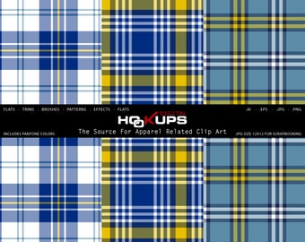 Seamless Menswear Plaid, digital paper, scrapbook paper, background, vector plaid, PNG, pattern with Pantone® Swatches. INSTANT DOWNLOAD