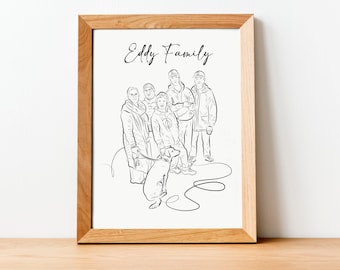 Family Portrait Photo Merge Memorial Keepsake