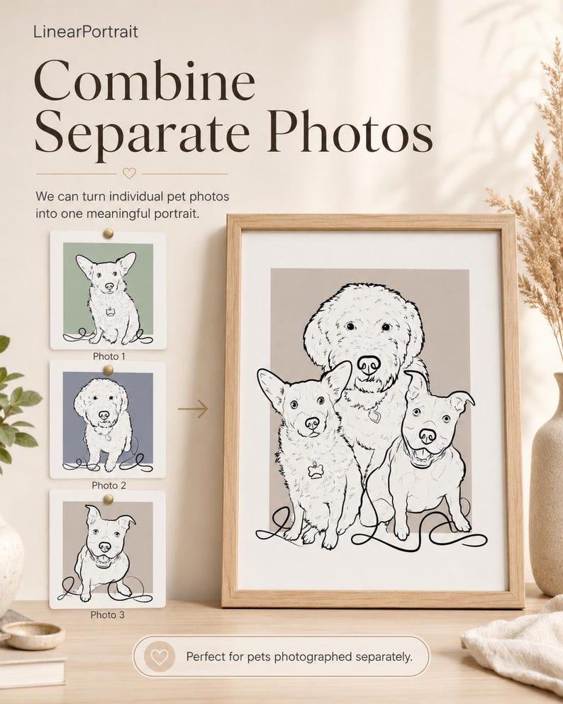 Retrato personalizado de mascota, dibujo a mano de perro y gato (descarga digital) imagen 15
