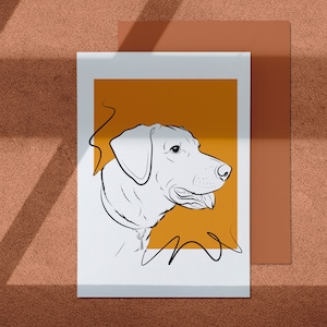 Custom Line Drawing Pet Portrait from Photo, Couple Portrait Line Art, Line Art Dog Portrait, Line Drawing Cat Sketch, Pet Portrait Drawing