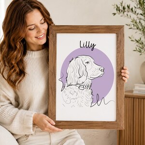 Retrato personalizado de mascota, dibujo a mano de perro y gato (descarga digital) imagen 3