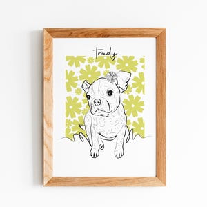Custom Line Art Pet Portrait, Personalized Drawing, Custom Birthday Gift, Custom Line Drawing, faceless portrait, Custom Birthday Gift