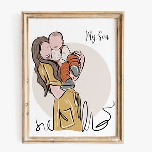 Custom Couple Portrait: One Line Art, Faceless Sketch From Photo