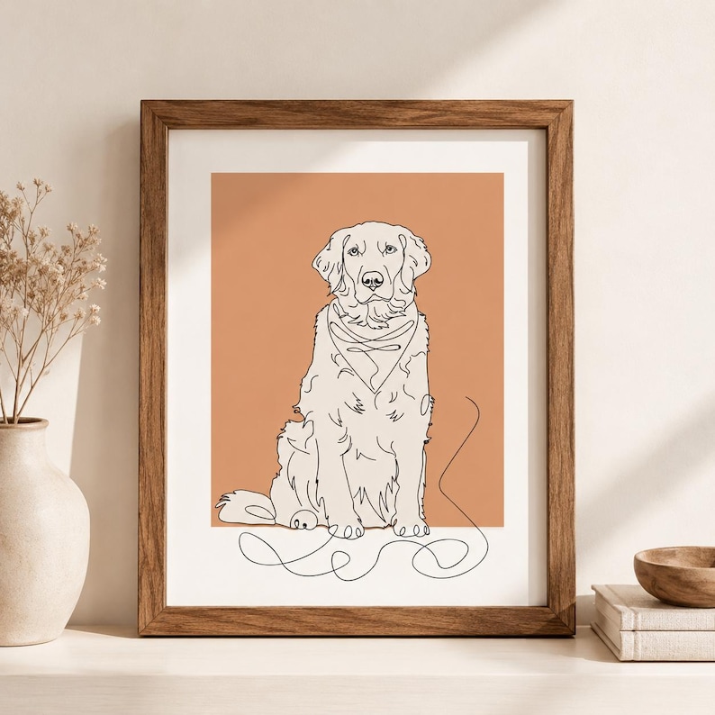 Retrato personalizado de mascota, dibujo a mano de perro y gato (descarga digital) imagen 2