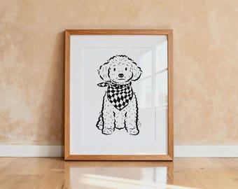 Funny Custom Dog Portrait — Personalized Pet Art Digital Download