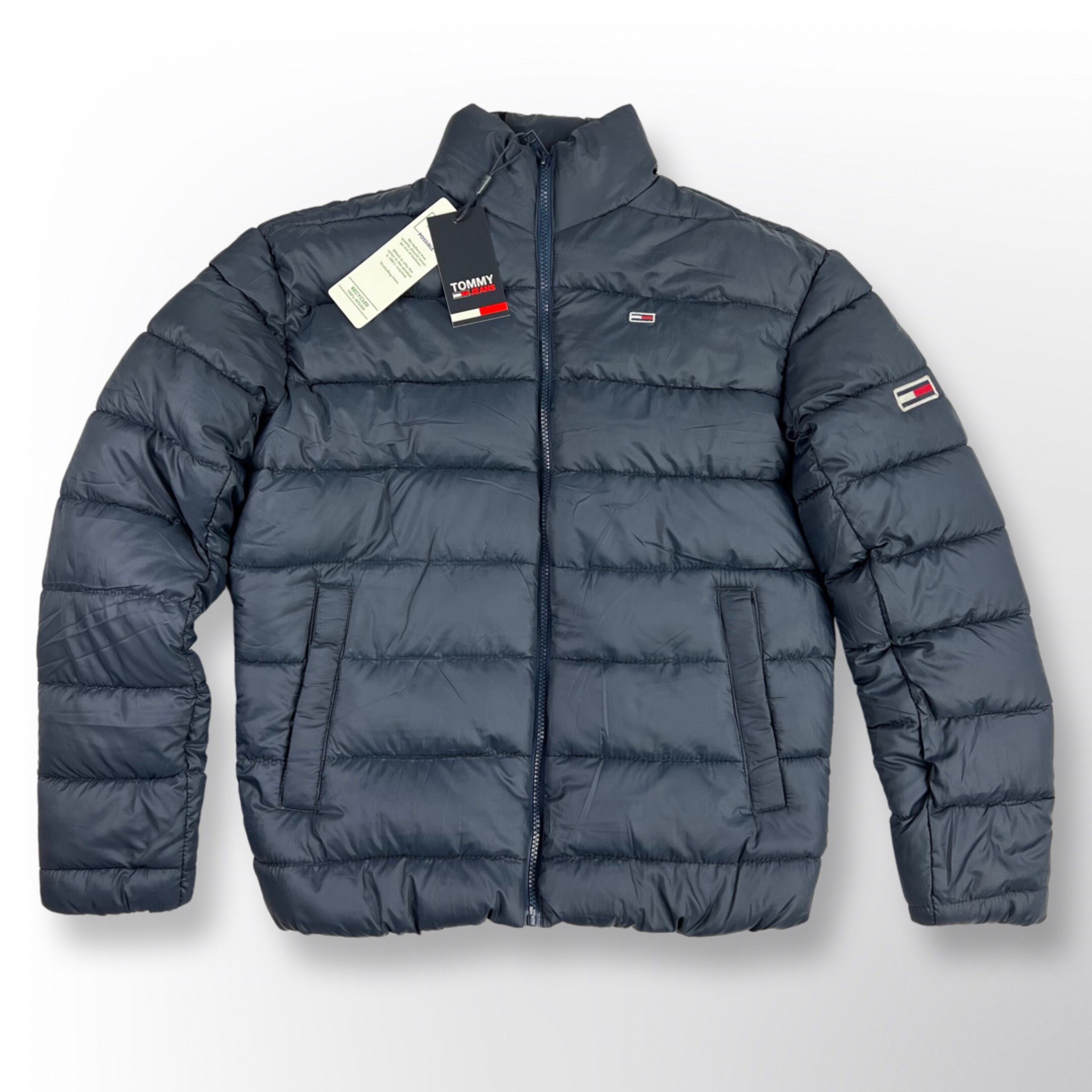 tommy hilfiger puffer jacket navy blue