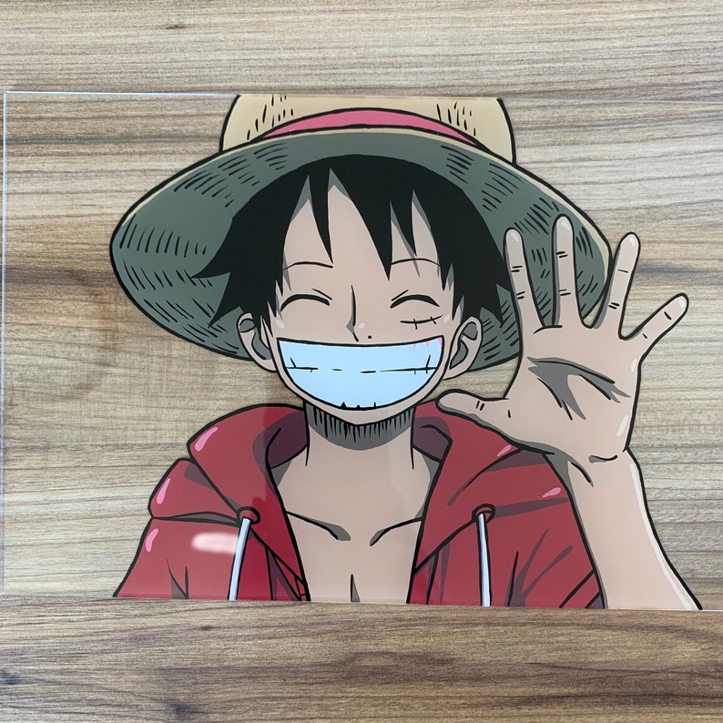 Monkey D. Luffy Glass Painting One Piece Anime Etsy