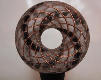 ToruShield Obsidian PEMF Generator: Obsidian And Pyrite Core Rodin Coil