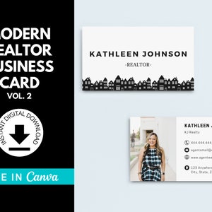 Real Estate Business Card | Business Card Template | Realtor Business Card | Canva Template | Real Estate Agent Card | Real Estate Marketing