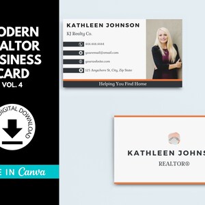 Real Estate Business Card Template | Realtor Branding | Real Estate Agent Templates | Realtor Marketing | Real Estate | Modern Business Card