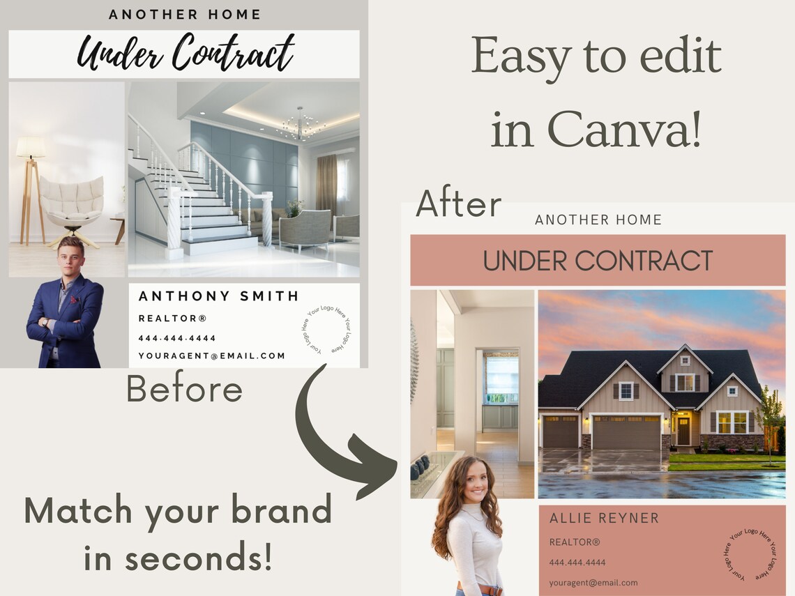 15 Under Contract Real Estate Templates Social Media Instagram Templates Real Estate Marketing
