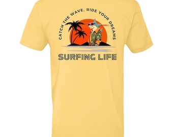 Camiseta de surf Sharkman, camiseta de surf, camiseta de surf, camiseta de surf, camiseta de surf, regalo de surfista, camiseta de amante de la playa, camiseta de playa, camiseta gráfica