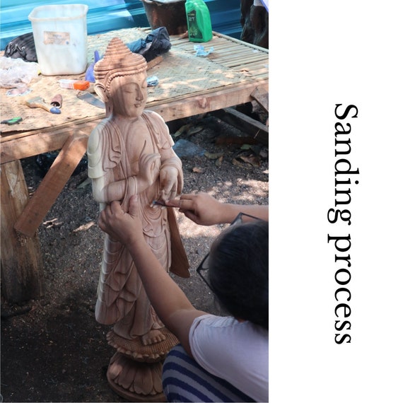 Art & Collectibles Figurines commission wood statue Custom wood