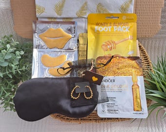 Luxe Spa Gift Box for Her, Glow Up Pamper Set with Skincare & More.