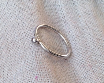 Handmade silver stacker ring, Silver Pebble ring, Silver Rock Ring, Silver Stacker Ring UK