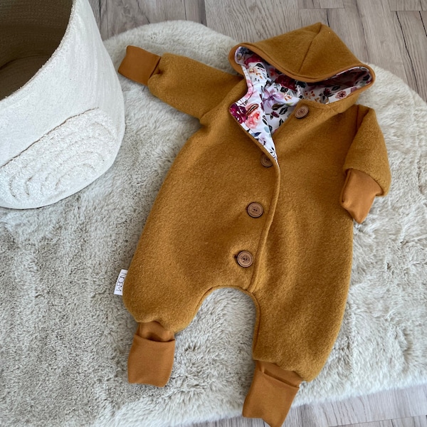 Walkanzug Wollwalkanzug Wollwalkoverall Walkoverall Babyanzug Babyoverall Kinderoverall mit Knöpfen