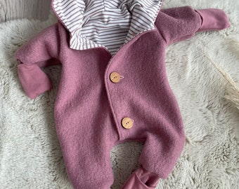 Walkanzug Wollwalkanzug Wollwalkoverall Walkoverall Babyanzug Babyoverall Kinderoverall mit Knöpfen oder Reißverschluss