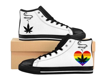 Burnt Budz Rainbow Heart Logo High-top Sneakers