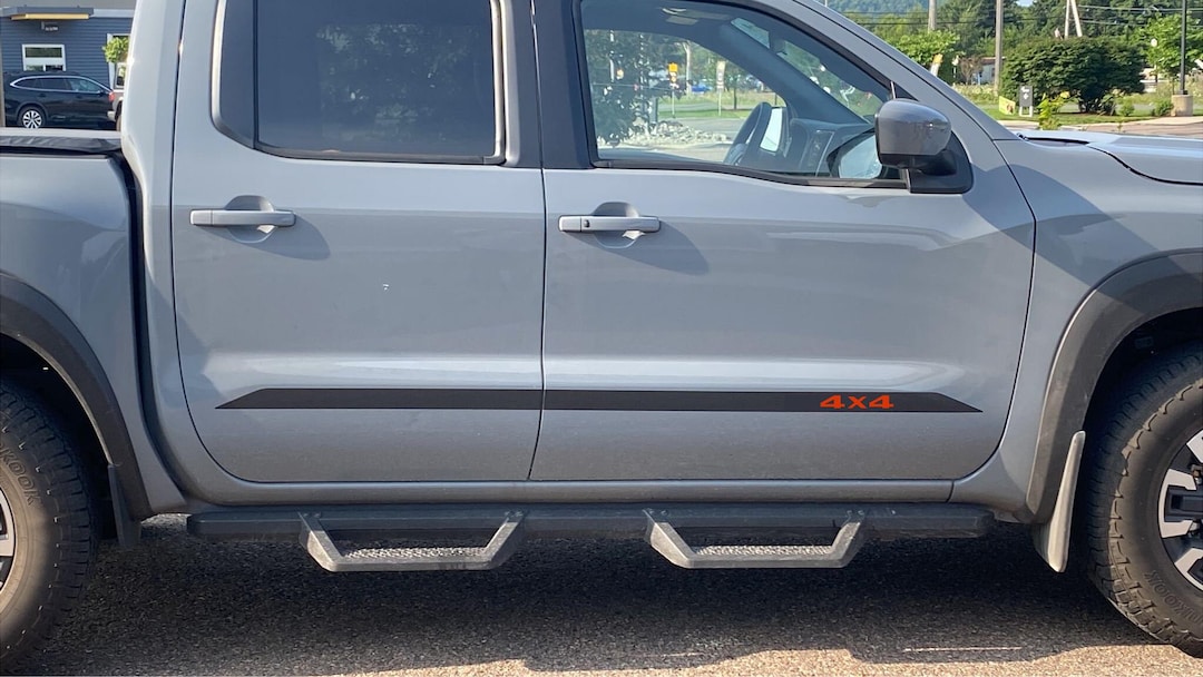 Premium Rocker Stripes for 20222026 Nissan Frontier 4 Door Midnight