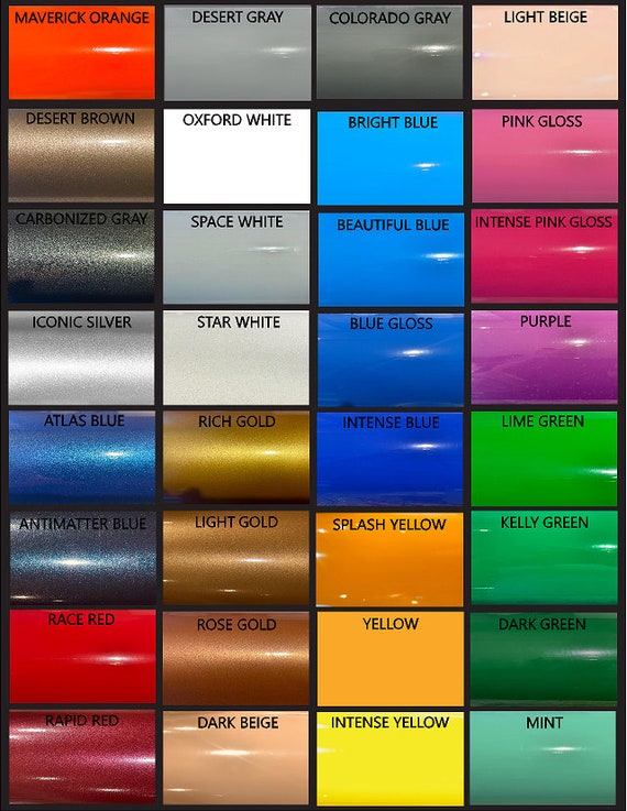 Ford Maverick Color Chart