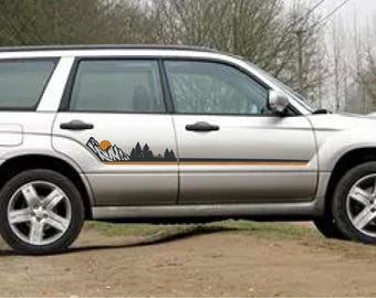2002-2008 Mountain Sport Graphics door LUDesignsNY Op maat gemaakt en op maat gemaakt voor een Subaru Forester Wilderness Edition van 02-08