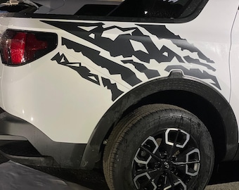 Mountain Side Stripe Graphics by LUDesignsNY Custom Created and Sized to fit a 2022-25 Hyundai Santa Cruz