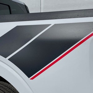 Rear Quarter Bed Side Sport Graphics by LUDesignsNY Custom Created & Sized to fit a 2022-25 Ford Maverick. Installation Video. Premium!
