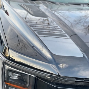 Hood Stripe Graphics by LUDesignsNY Custom Created and sized to fit a 2021-2025 Ford F-150 Lariat Black or Tremor Model.