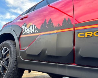 Sport Mountain Graphics van LUDesignsNY Op maat gemaakt en op maat gemaakt voor een 24-26 Subaru Crosstrek Wilderness Edition. Installatievideo inbegrepen!