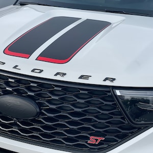 Hood Graphics by LUDesignsNY Custom Create & sized to fit a 2020-2025 Ford Explorer ST Timberline XLT Platinum Limited King Ranch ST Line