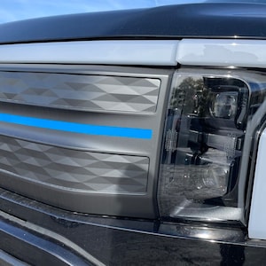 Grille Decal Stripe by LUDesignsNY Custom Created & Sized to fit on a 2022-2025 Ford F-150 Lightning Squeegee an Installation video Included