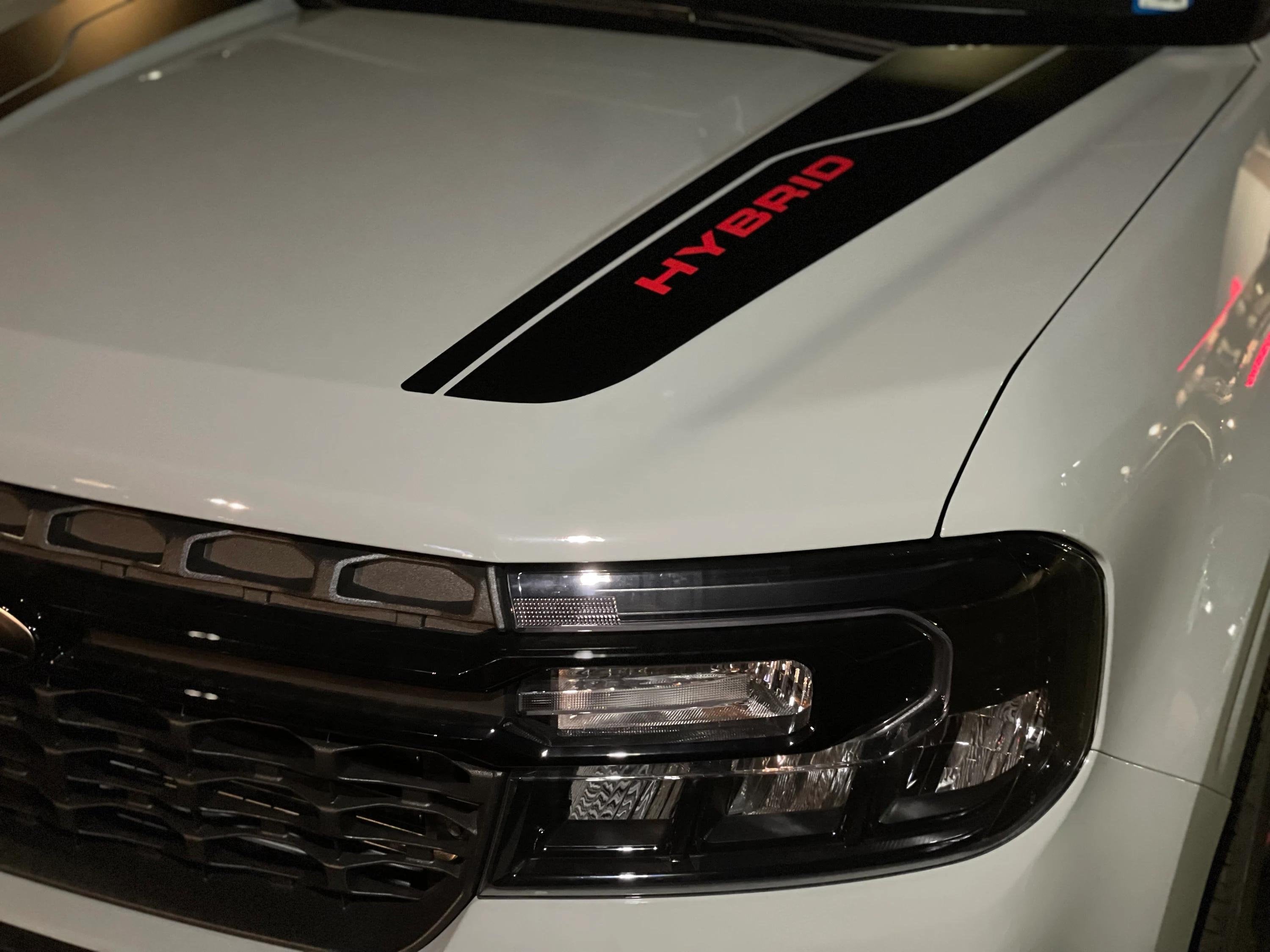 Hood Graphics by LUDesignsNY Custom Created & sized to fit a 2022-23 Ford Maverick Pick-Up. Preassembled. Install Video. Premium Material!