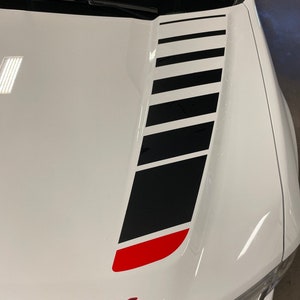 Hood Graphic Stripes by LUDesignsNY Custom Created & sized to fit a a 22-25 Ford Maverick. Preassembled Installation Video Premium Material!