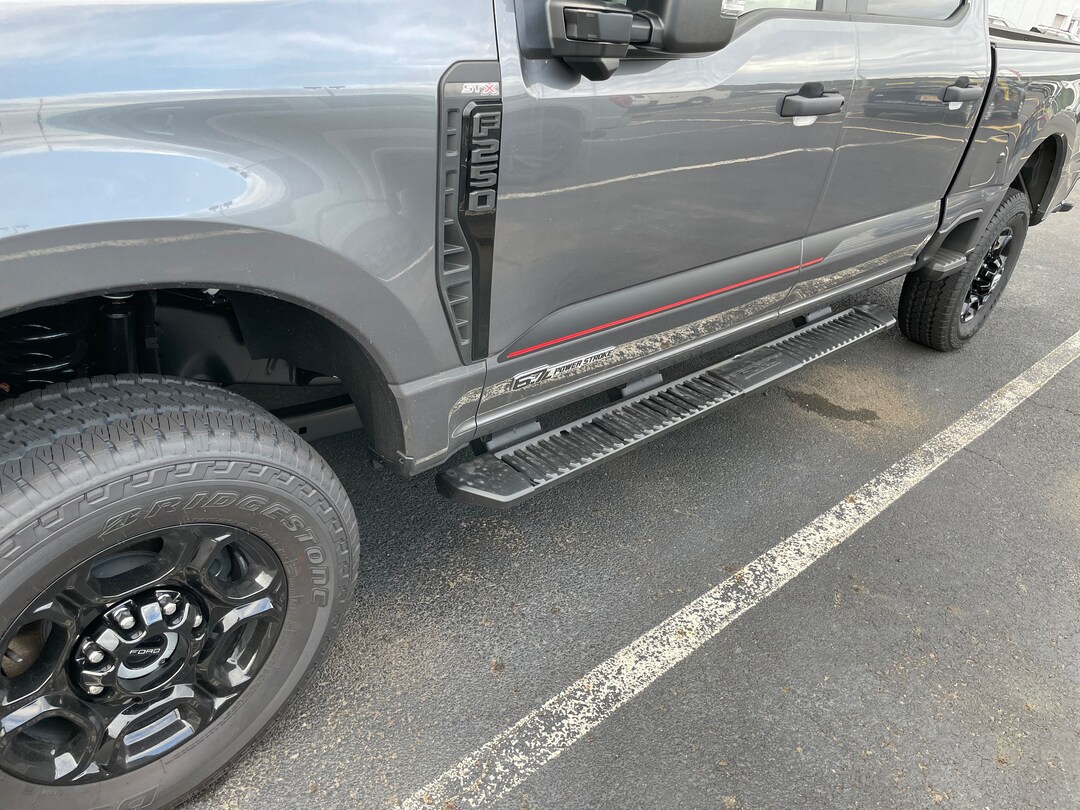 Oval Rocker Decals Rocker Stripe Decals by Ludesignsny for a 2023, 2024 Ford Super Duty ...