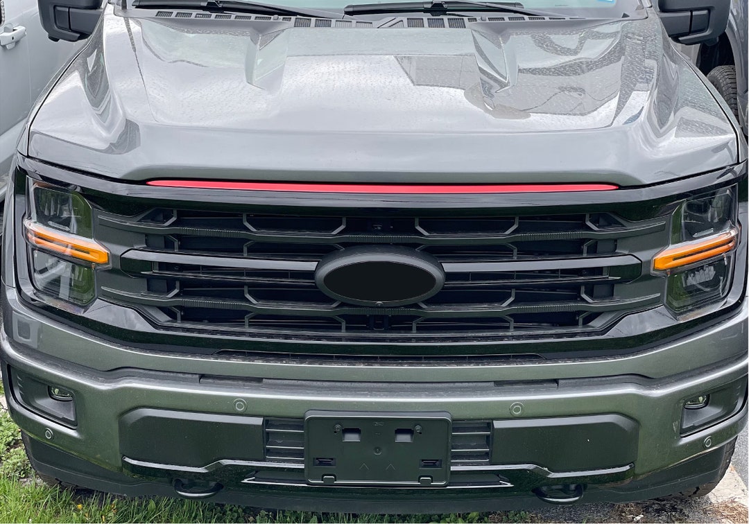 Grille Stripe Decal by Ludesignsny for a 2025 Ford F150 XLT Black