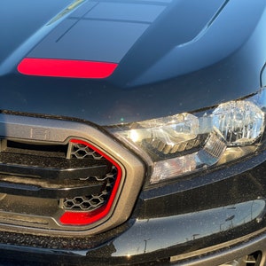Premium Hood Stripes for 2019-23 Ford Ranger Tremor, Lariat, XLT, XL. Preassembled. Installation Video Included.
