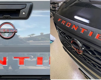 Premium Decal for 2022-2024 Nissan Frontier Front Grille and Tailgate w/ FREE LIFETIME REPLACEMENT  Installation Videos Included!