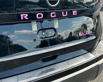 Premium Decal for 2021-25 Nissan Rogue Liftgate w/ FREE LIFETIME REPLACEMENT sticker, graphic. Change the color of your existing emblems!