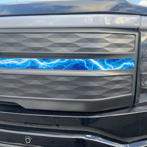 Grille Stripe Decal by LUDesignsNY Custom Created & Sized to fit on a 2022-2025 Ford F-150 Lightning.  All All Trim Levels. Video Install.