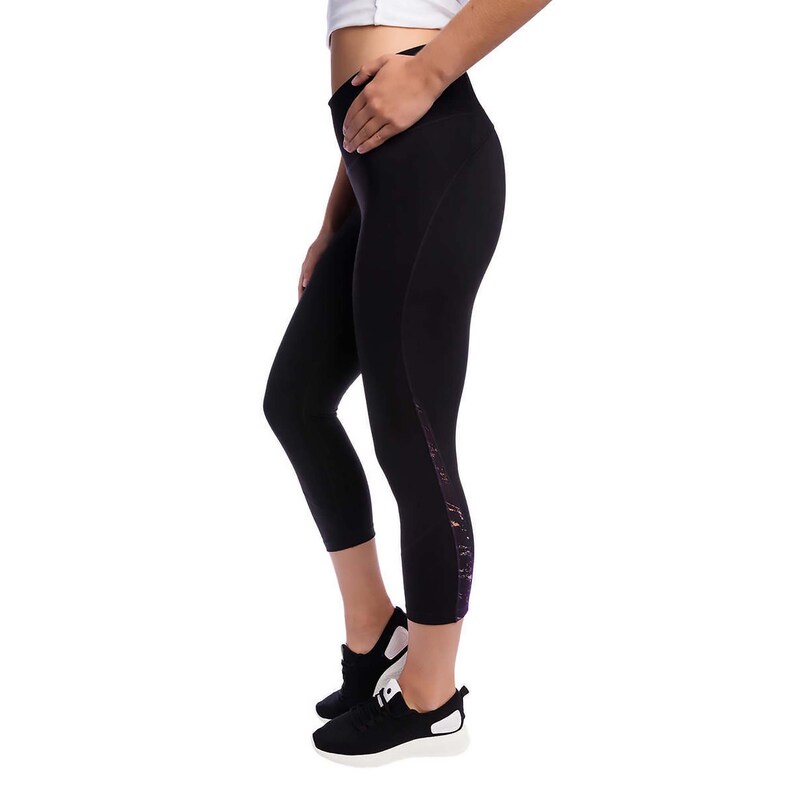 Reflective Crop Tights BLACK 